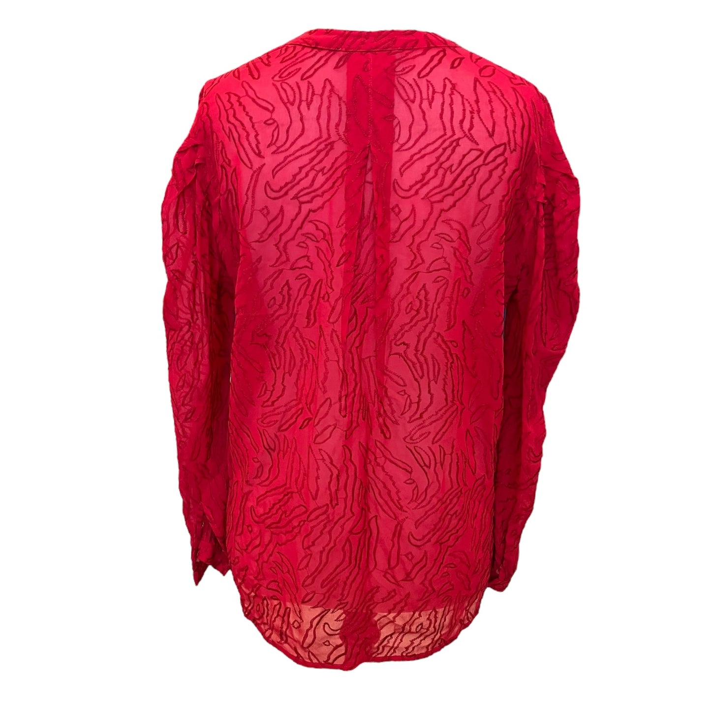 All Saints Red Textured Blouse