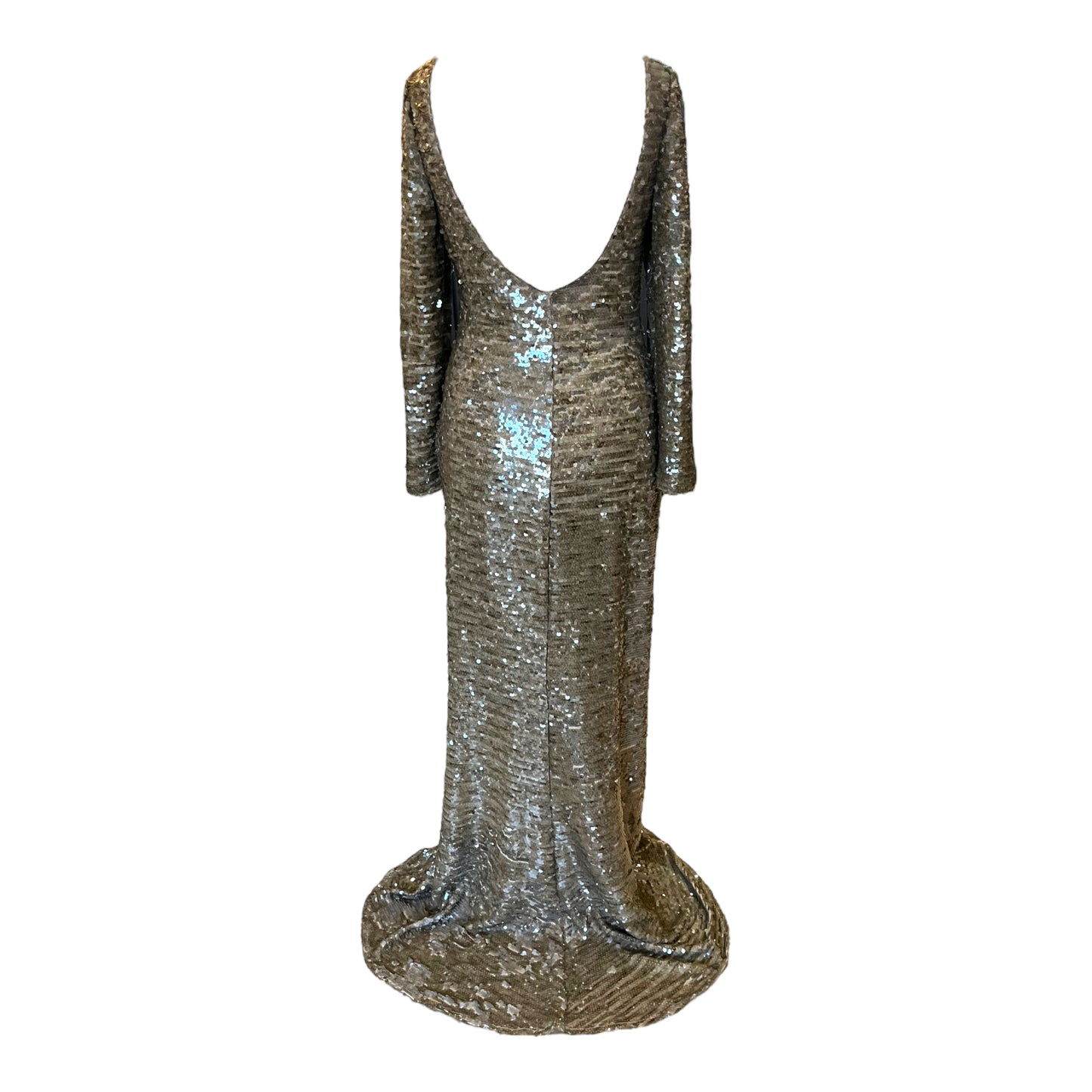 NEW Terani Couture Taupe Sequin Dress