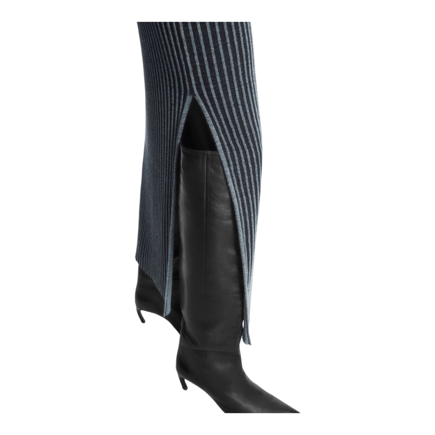 COS Striped Ribbed Knit Midi Dress - 12 - NEW