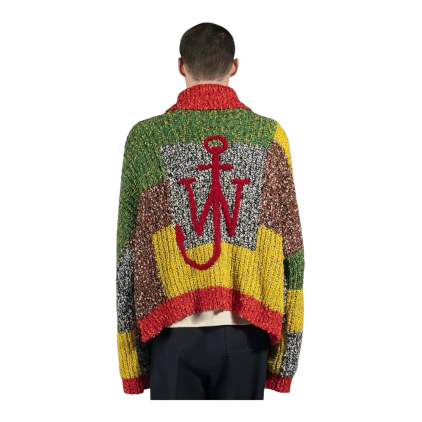 JW ANDERSON Anchor Patchwork Cardigan in Multi