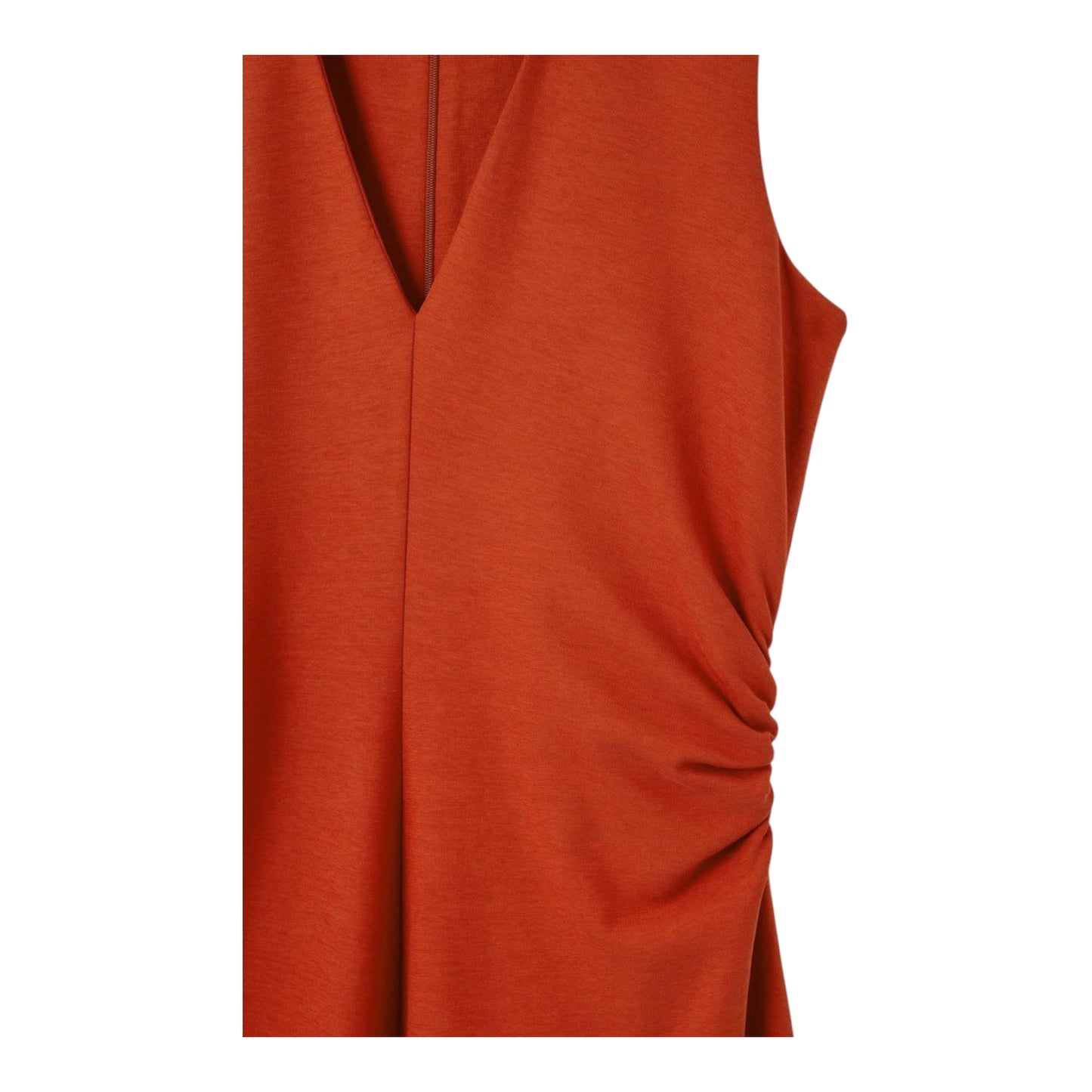 COS Orange Gathered Asymmetric Dress - 12