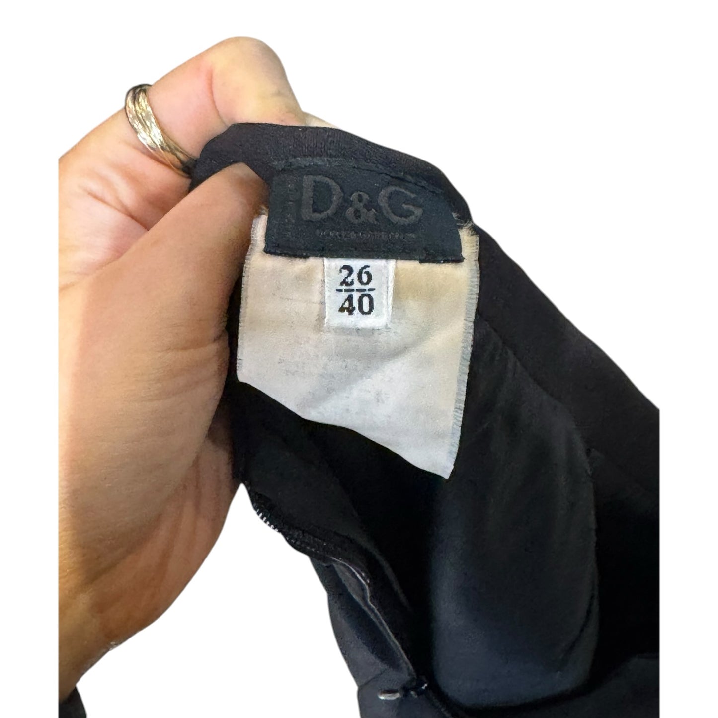 D&G Black Knee Length Skirt - 8/10