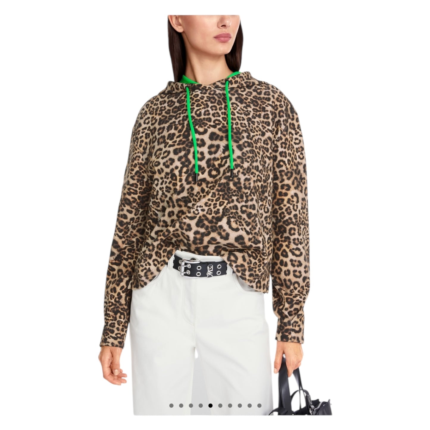 Marc Cain Leopard Print Hoodie - 14 - NEW