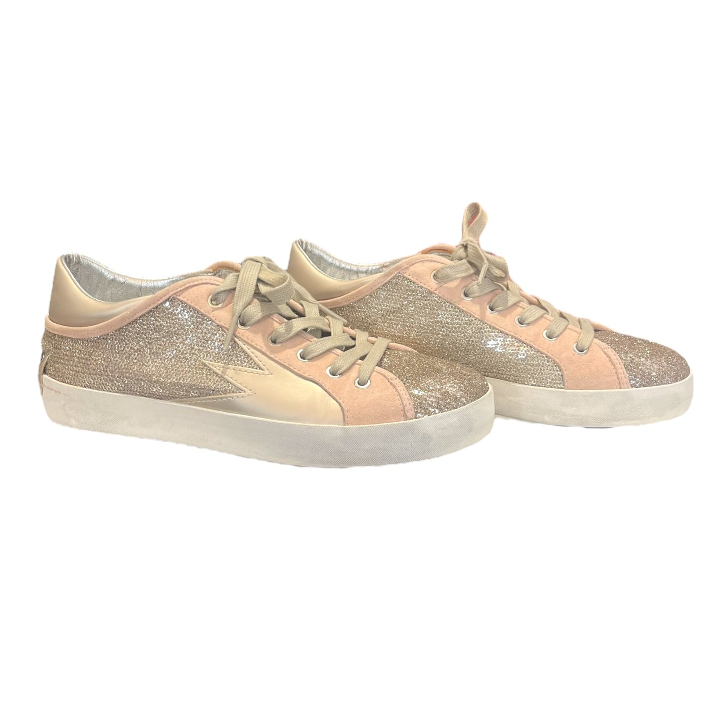 Crime London Pink Sequin Trainers - 6