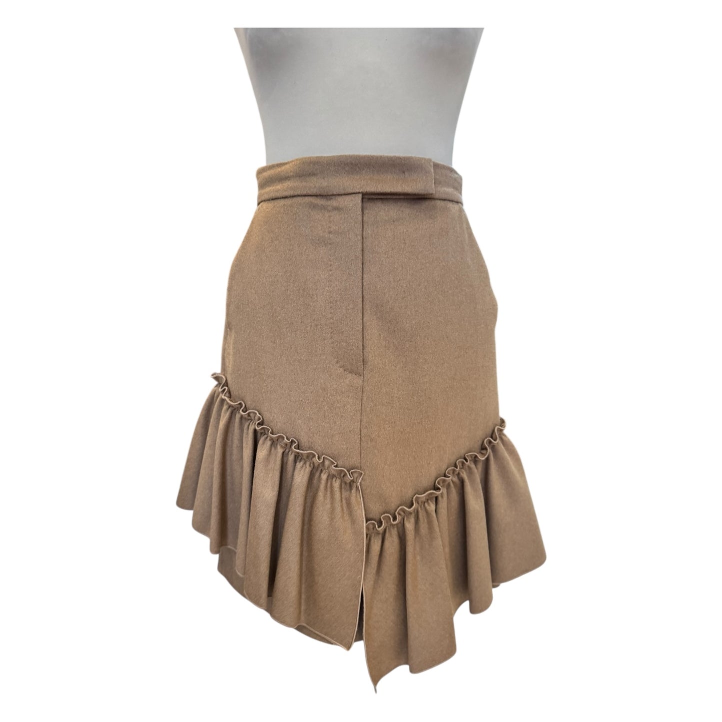 Max Mara Camel Frill Skirt - 10
