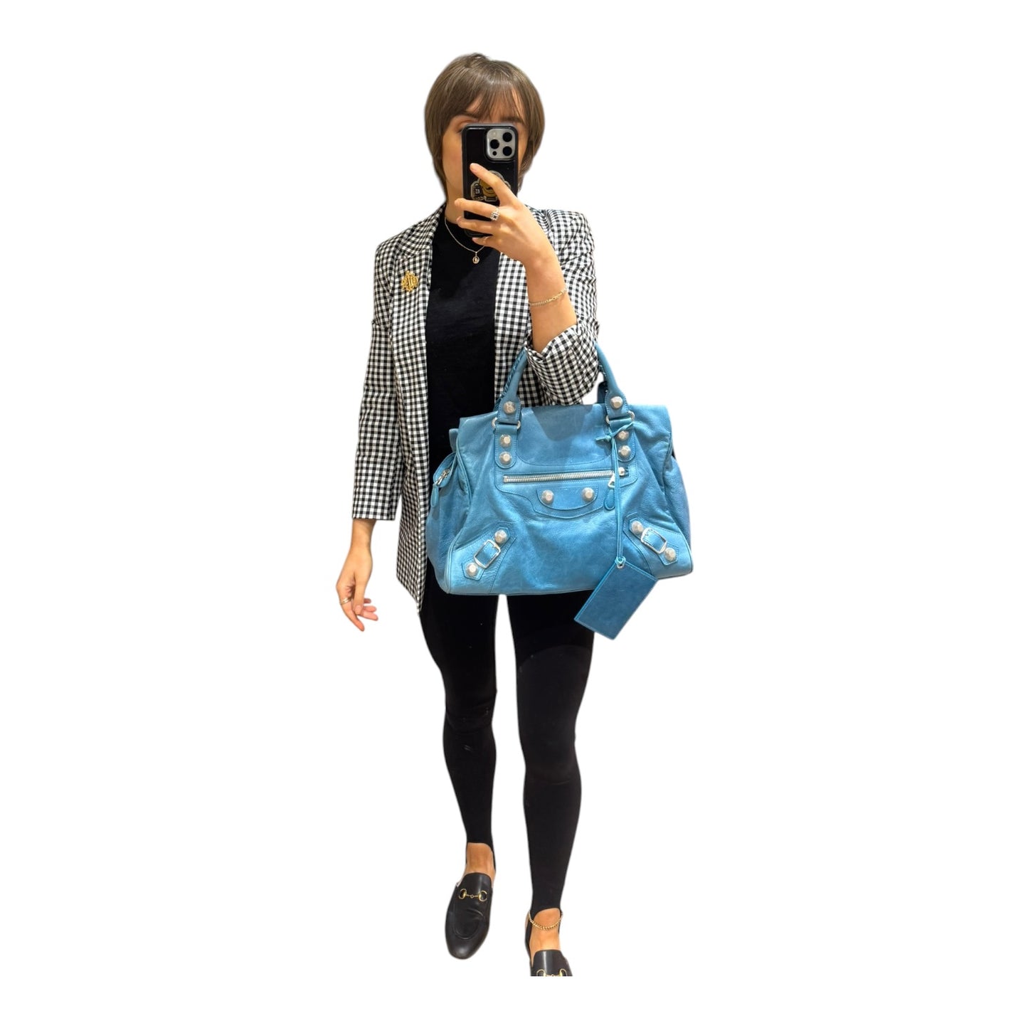 Balenciaga The City Blue Bag