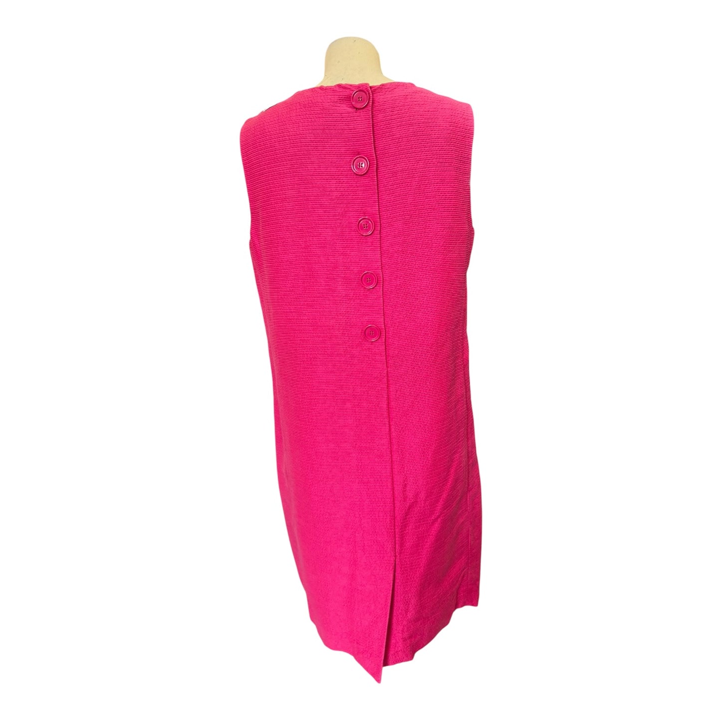 'S Max Mara Pink Linen and Cotton Sleeveless Dress - 12