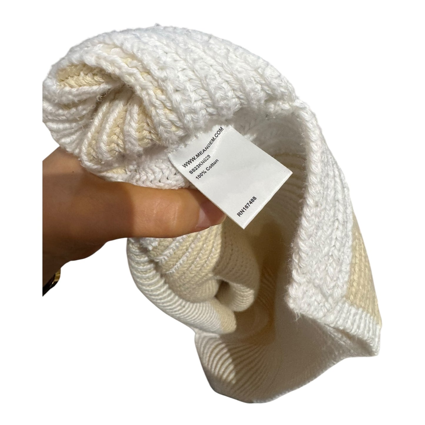Me + Em Cream Cotton Crewneck Jumper - 10