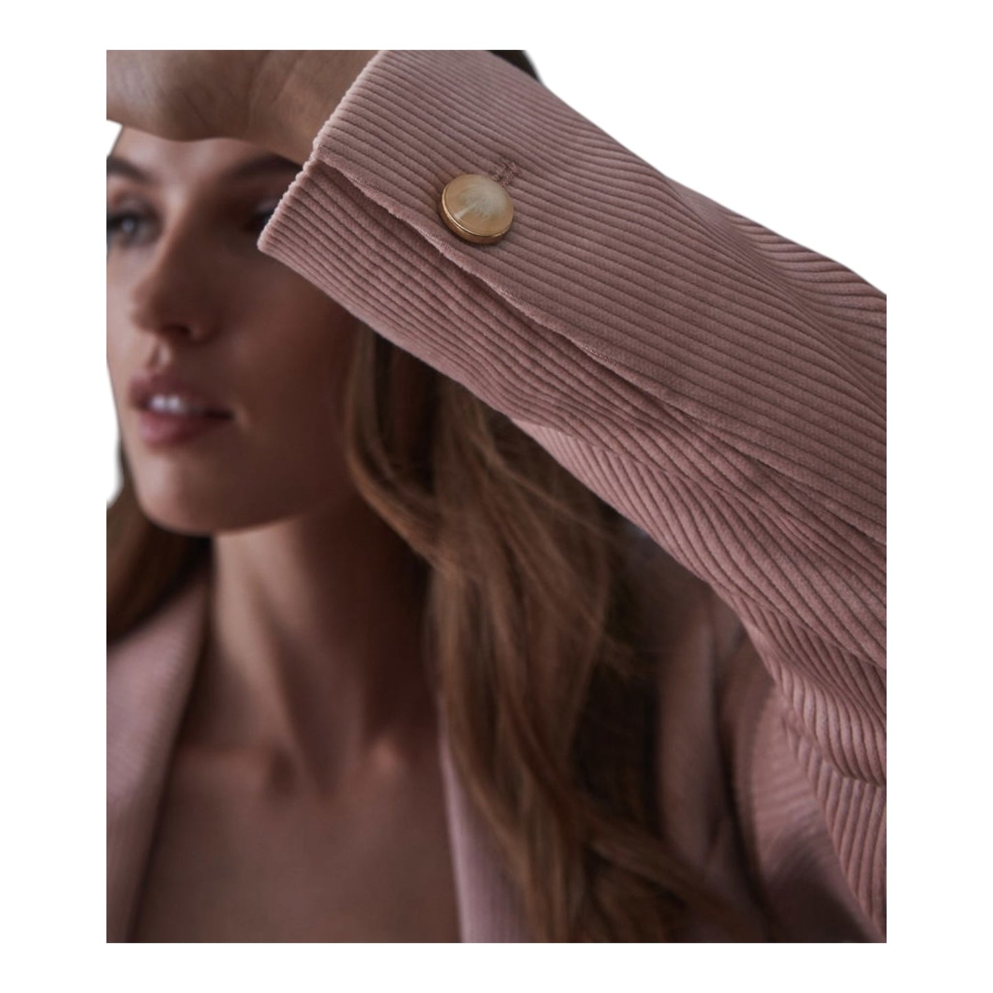 Reiss Carie Blush Pink Cord Trouser Suit - 8/10