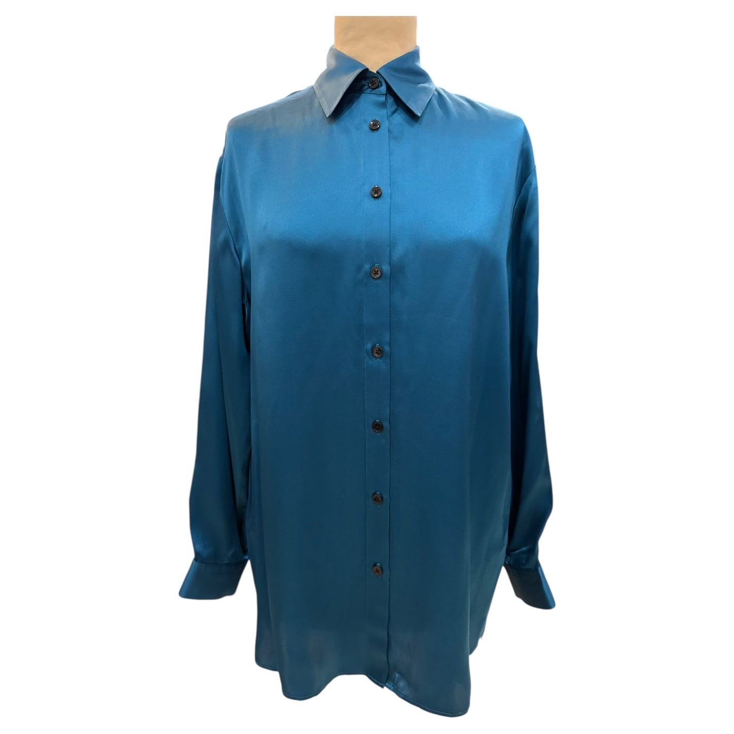 The Kooples Teal Silk Shirt - 10