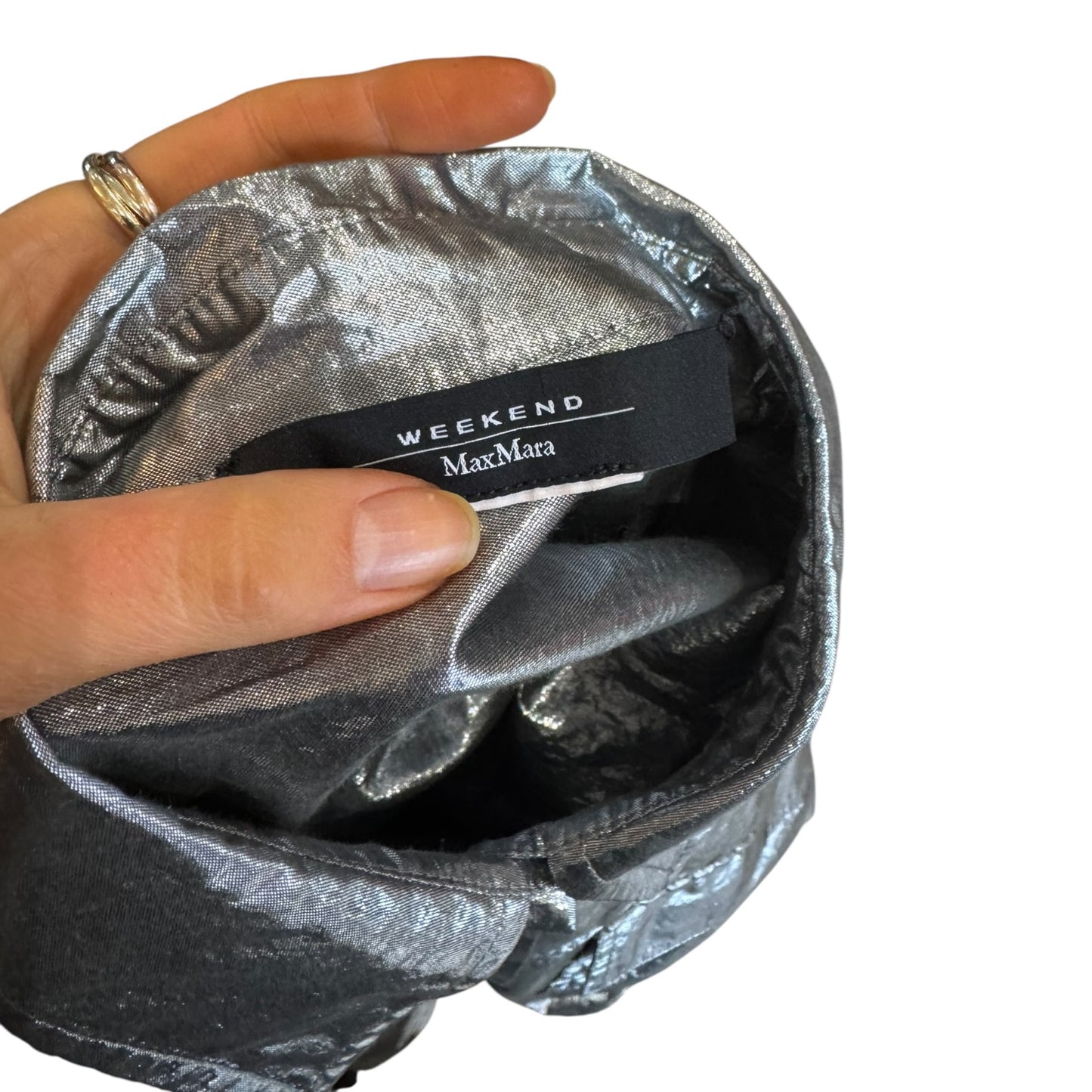 Weekend Max Mara Silver 'Aldeno' Shirt - 10/12