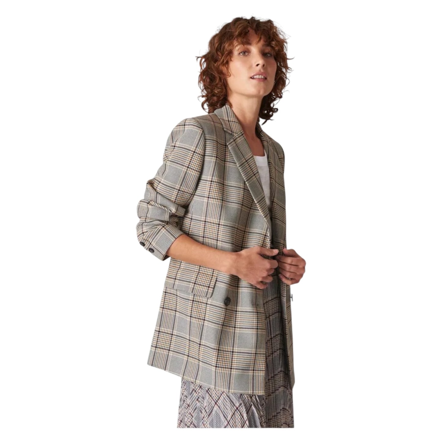 Whistles Check Blazer - 12 - NEW