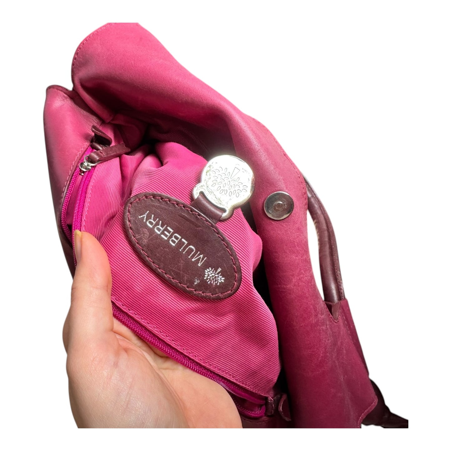 Mulberry Dark Pink Saddle Bag