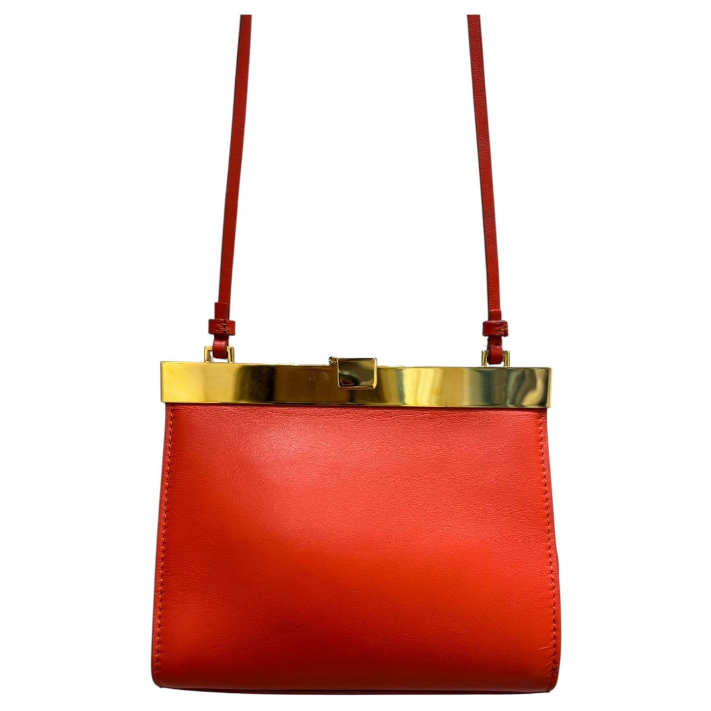 Sportmax Lizzie Kiss-Lock Crossbody Bag in Orange