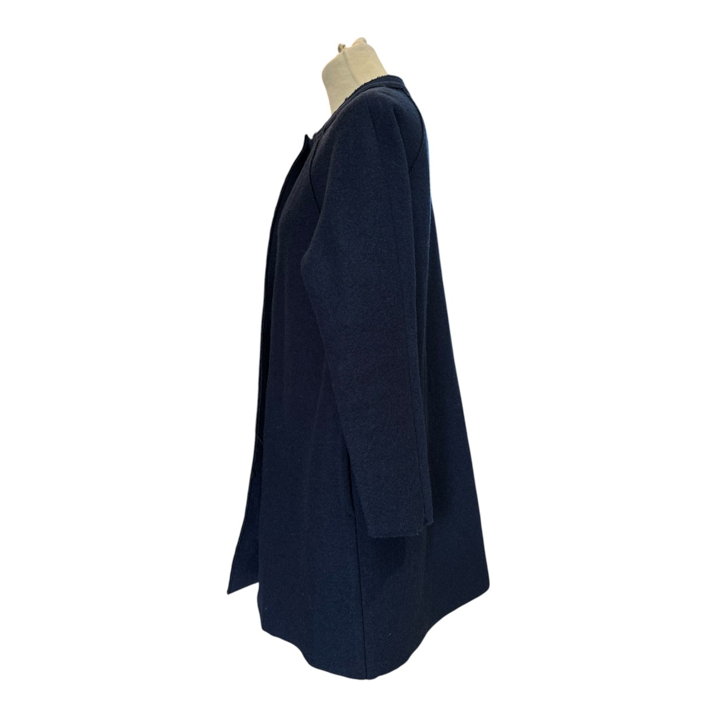 Joseph Navy Boiled Wool Coat - 12