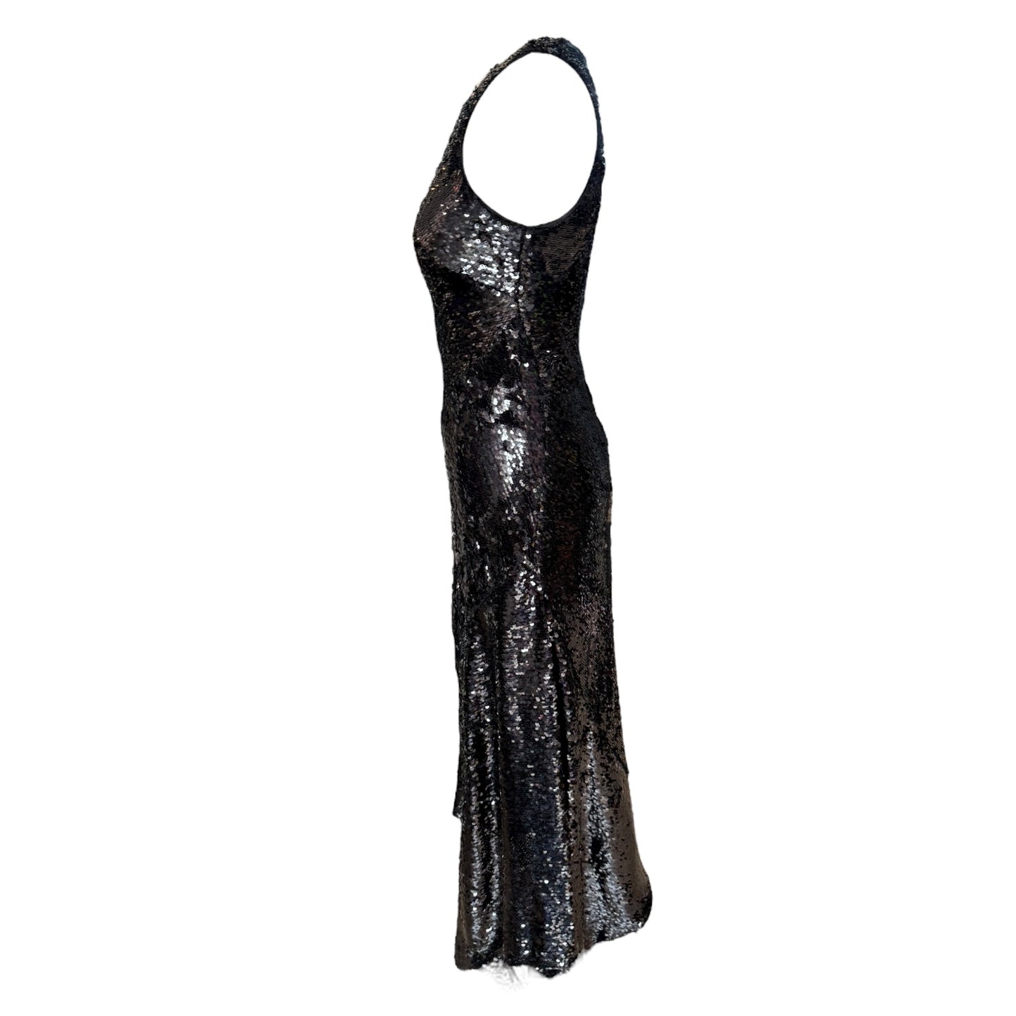 Karen Millen Black Sequin Midi Dress - 6/8