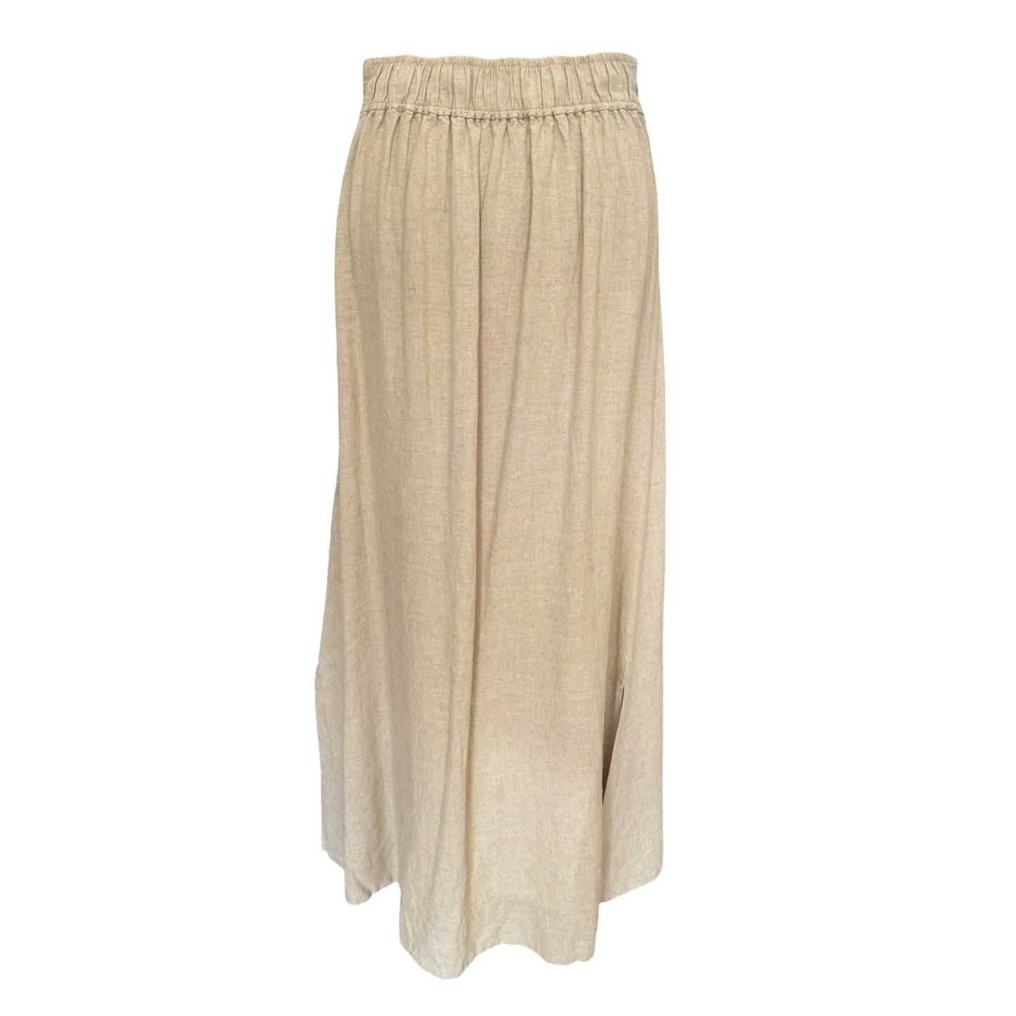 Levete Beige Linen Maxi Skirt - 10