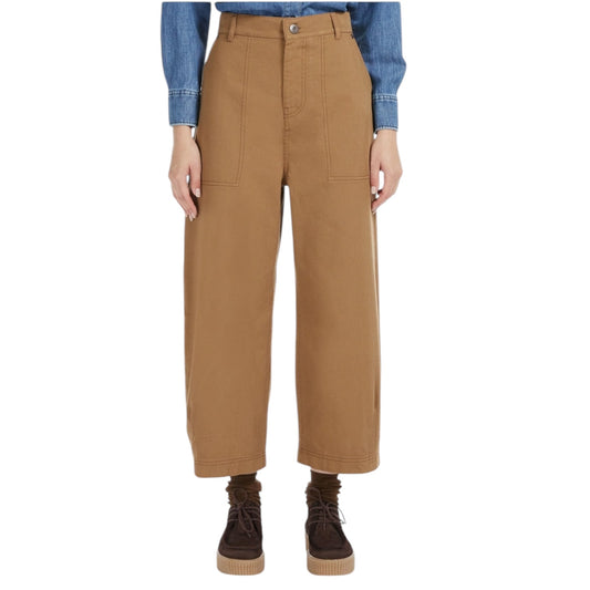 Weekend Max Mara Camel Barrel Leg Trousers - 12