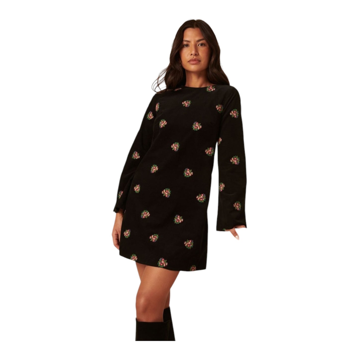 Nobodys Child Black Embroidery Saravejo Mini Dress - 16 - NEW