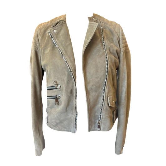 Whistles Khaki Suede Jacket