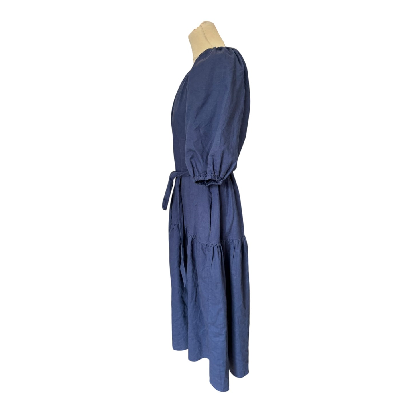 Kitri Navy Smock Dress with Detachable Belt - 14