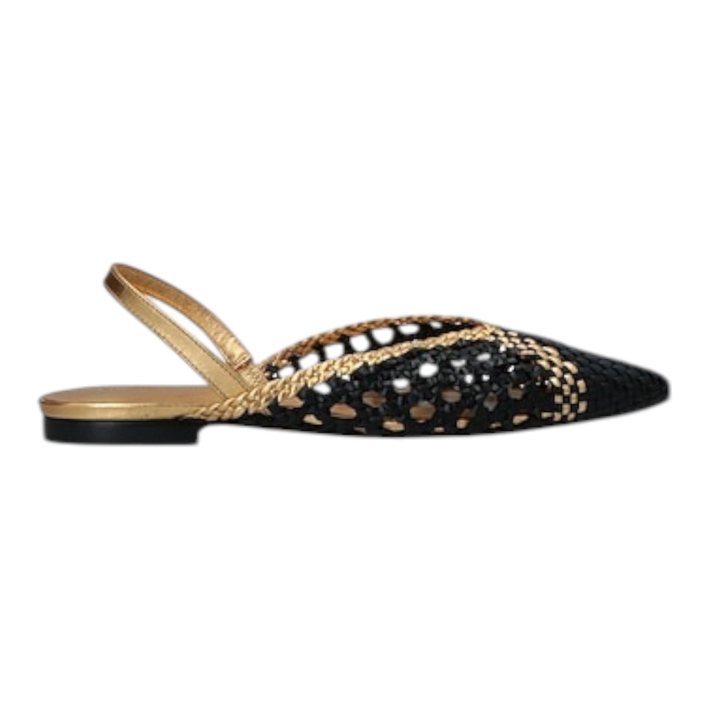 Sandro Black and Gold Woven Flats - 5 NEW