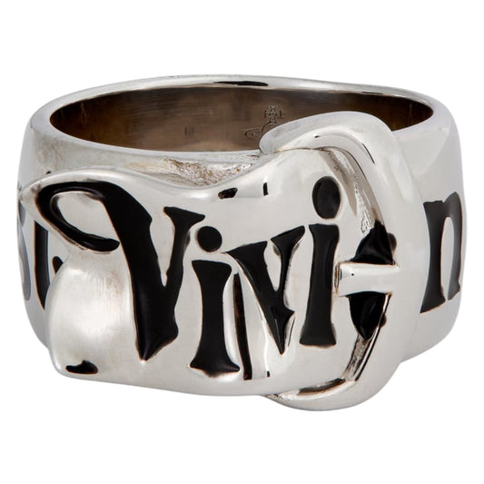 Vivienne Westwood Silver Belt Ring - S