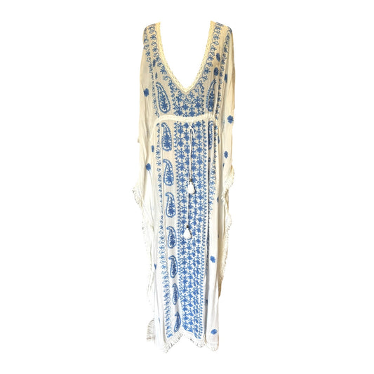 Melissa Odabash White and Blue Beach Dress - One Size