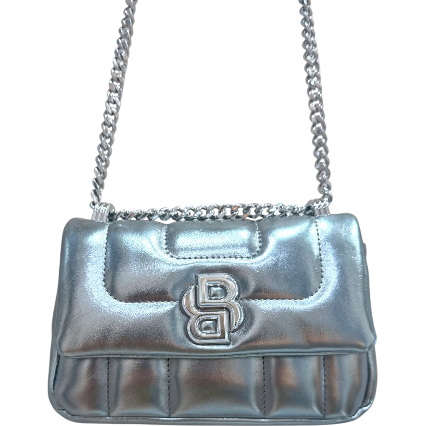 Boss Silver Shoulder Bag with Double B Logo