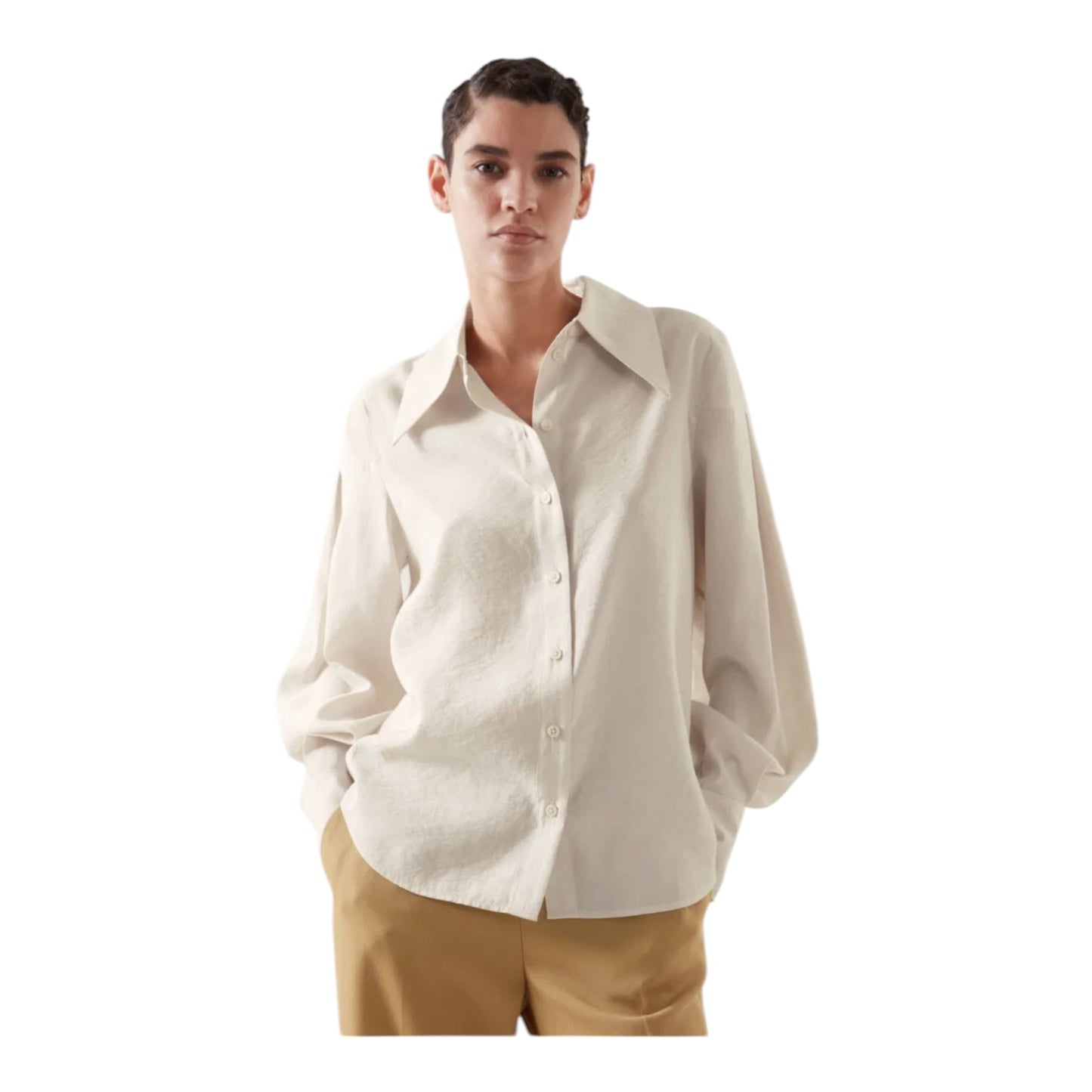COS Oversized Collar Long-Sleeve Shirt - 8/10