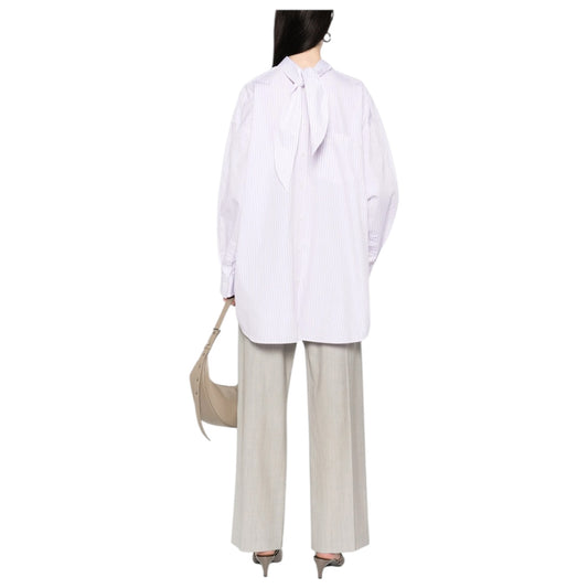 Victoria Beckham Pink Striped Back to Front Shirt - 8/10