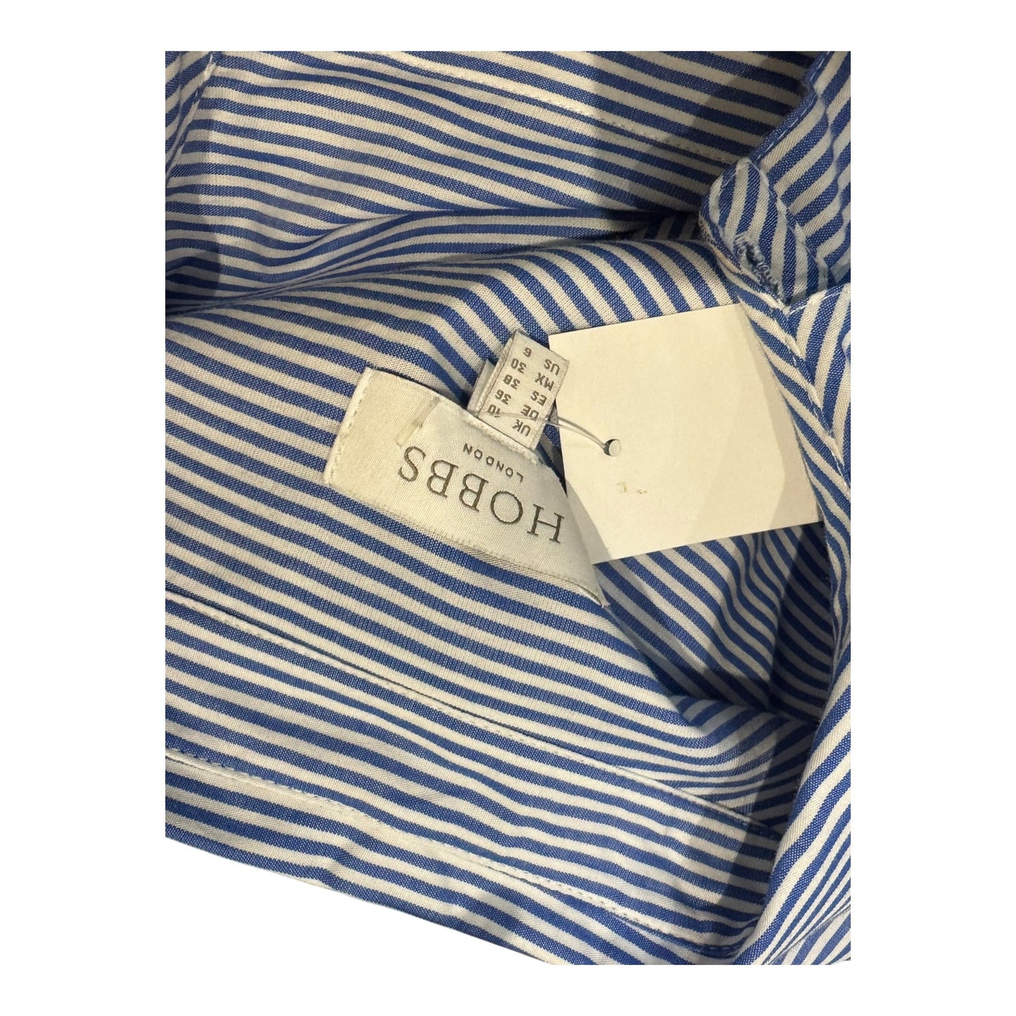 Hobbs Blue Ivory Juliette Cotton Dress - 10