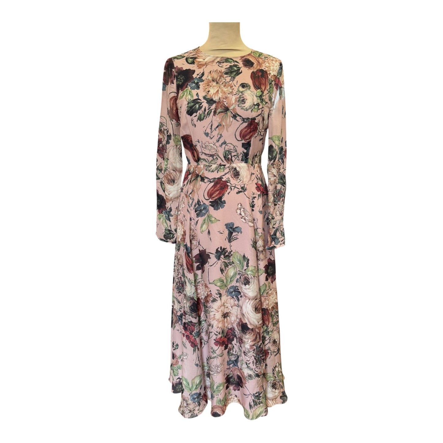 Hobbs Rosabelle Pink Silk Dress - 8