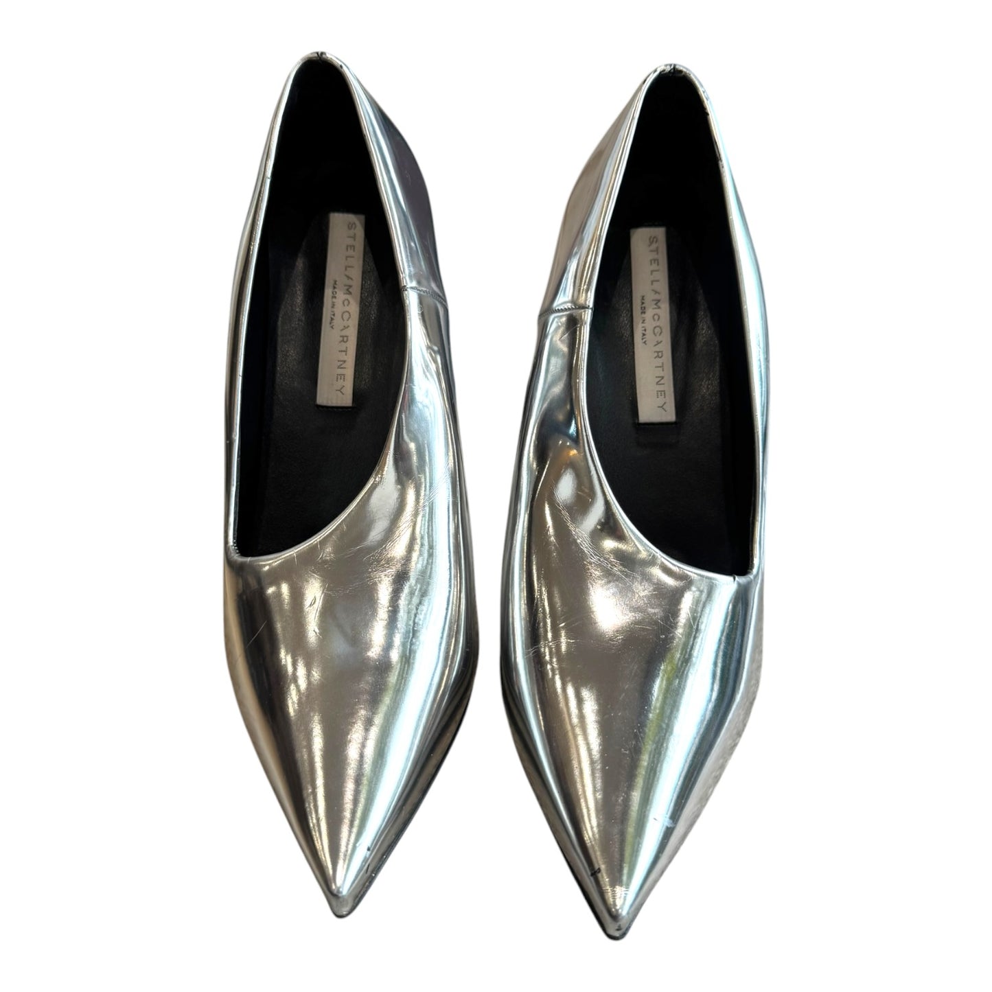 Stella McCartney Silver Metallic Indium Hackney Heels - 38/5