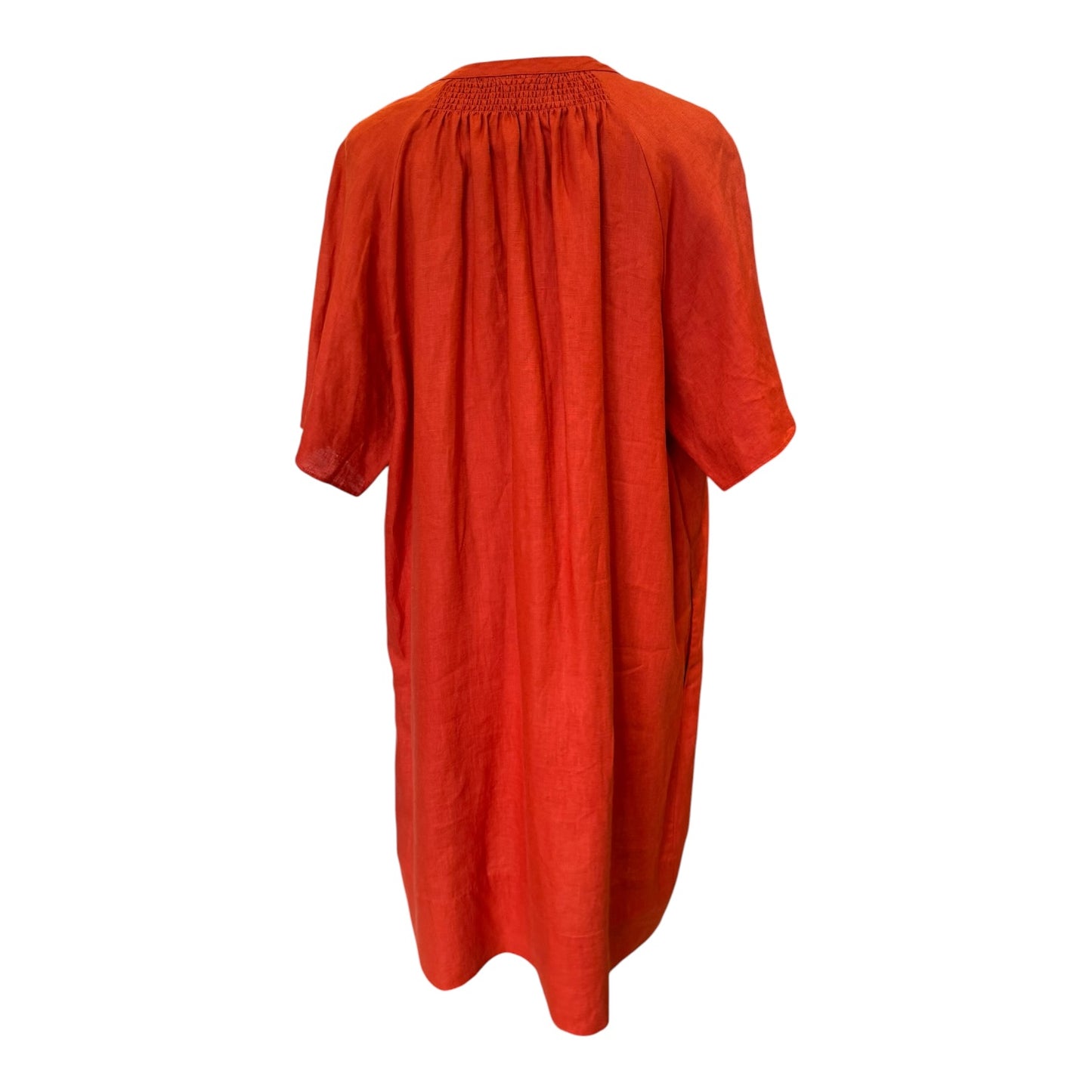 Jigsaw Smocked Pure Linen T-Shirt Dress - 16