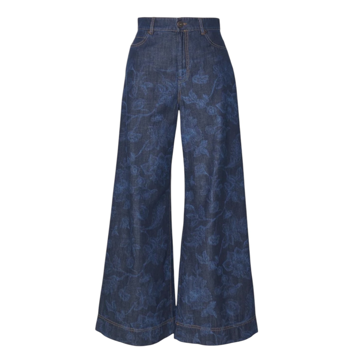 Weekend Max Mara Patterned Wide Leg Jeans - 14