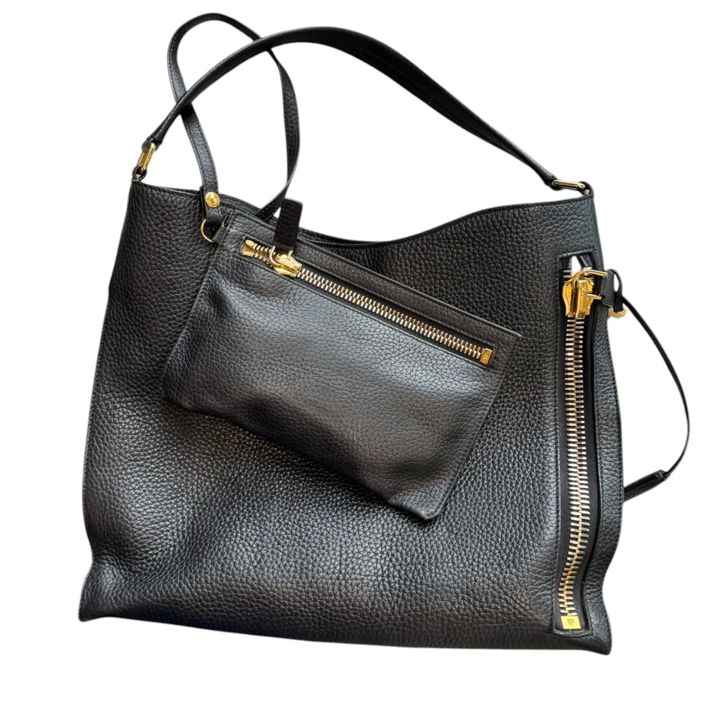 Tom Ford Alix Black Grained Leather Bag