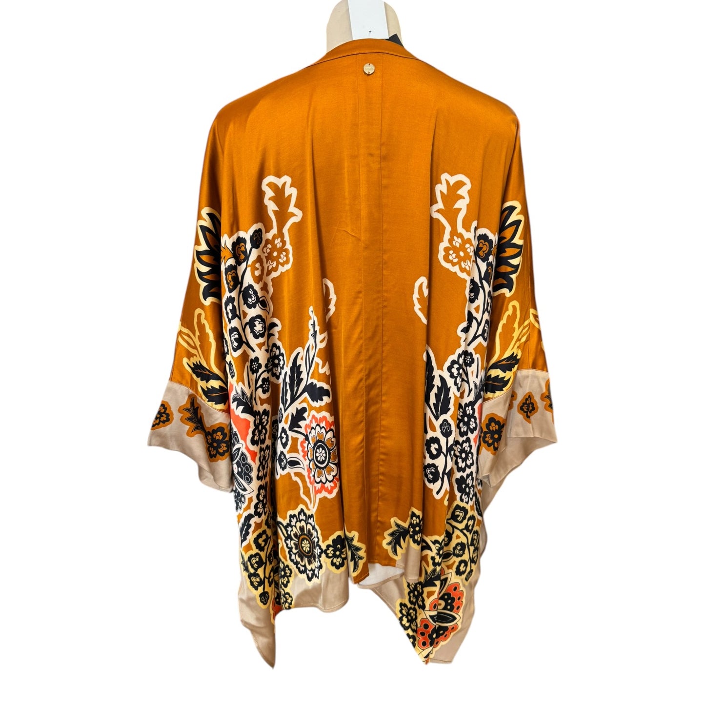 Marc Cain Ourika Gardens Orange and Black Floral Top - 16