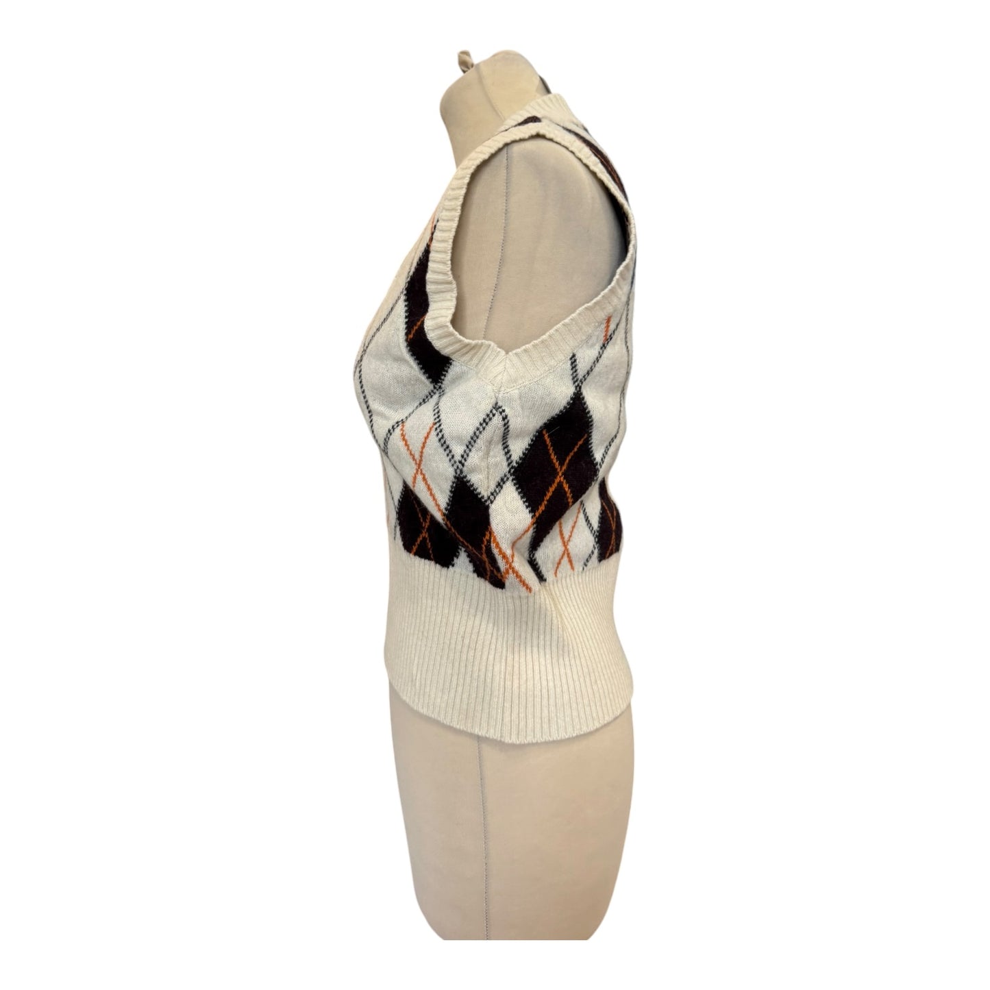 Ganni Argyle Recycled Wool Vest - 10