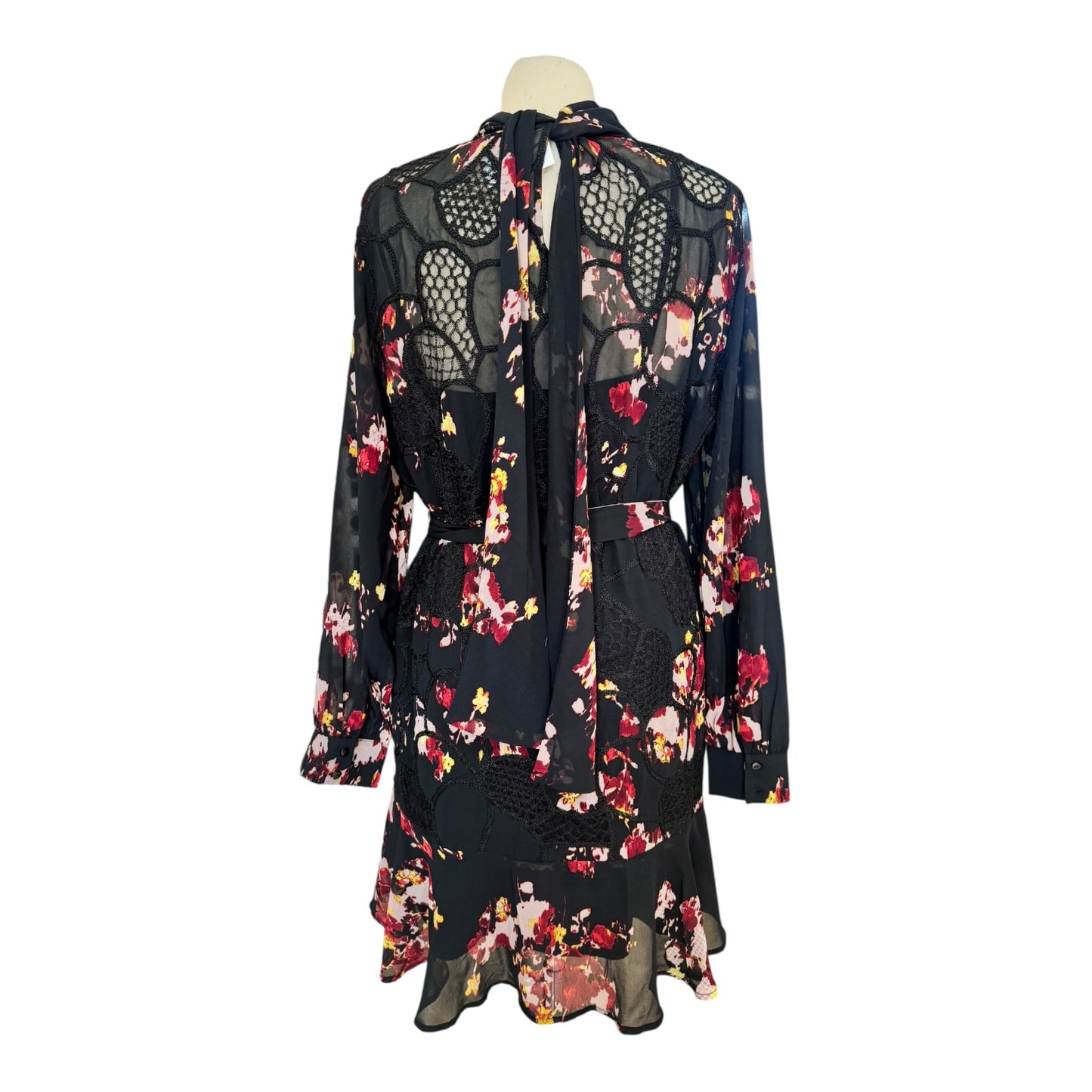 Reiss Rakel Black Mini Dress - 14