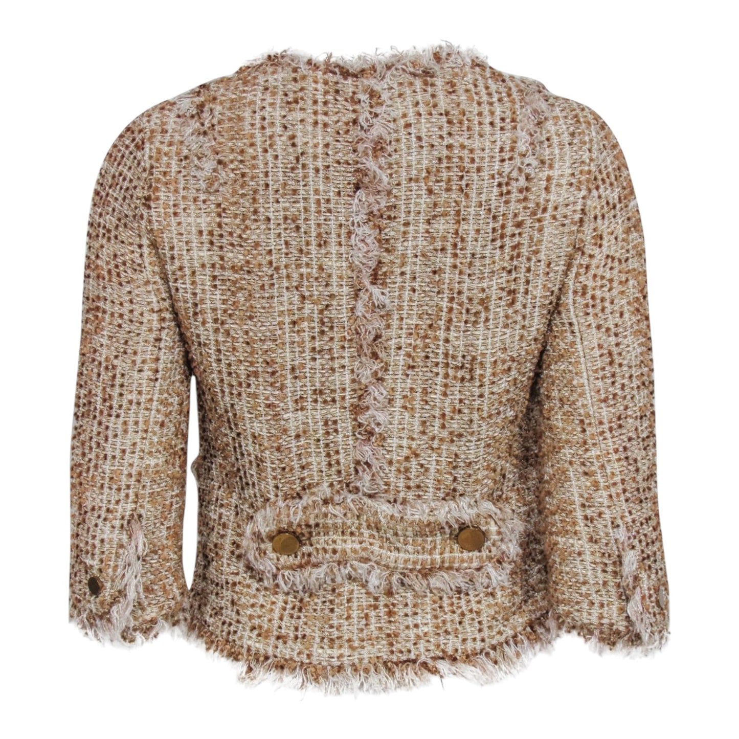 Tory Burch Gold Tweed Jacket - 10
