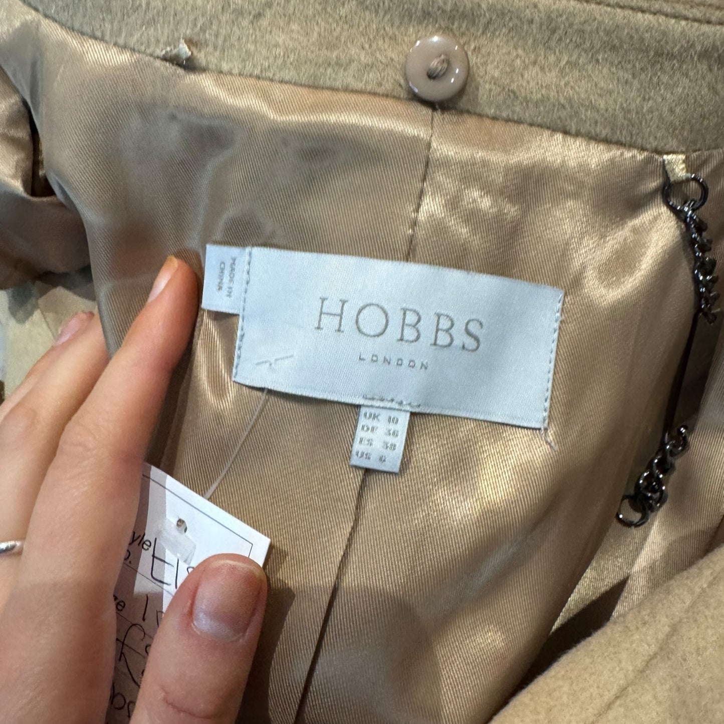 Hobbs Wool and Faux Fur Camel Coat - 10