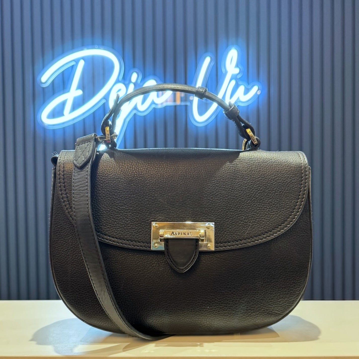 Aspinal Black Cross Body Bag