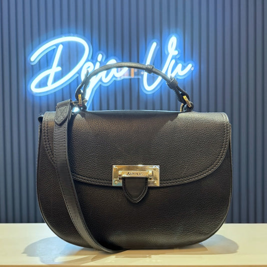 Aspinal Black Cross Body Bag