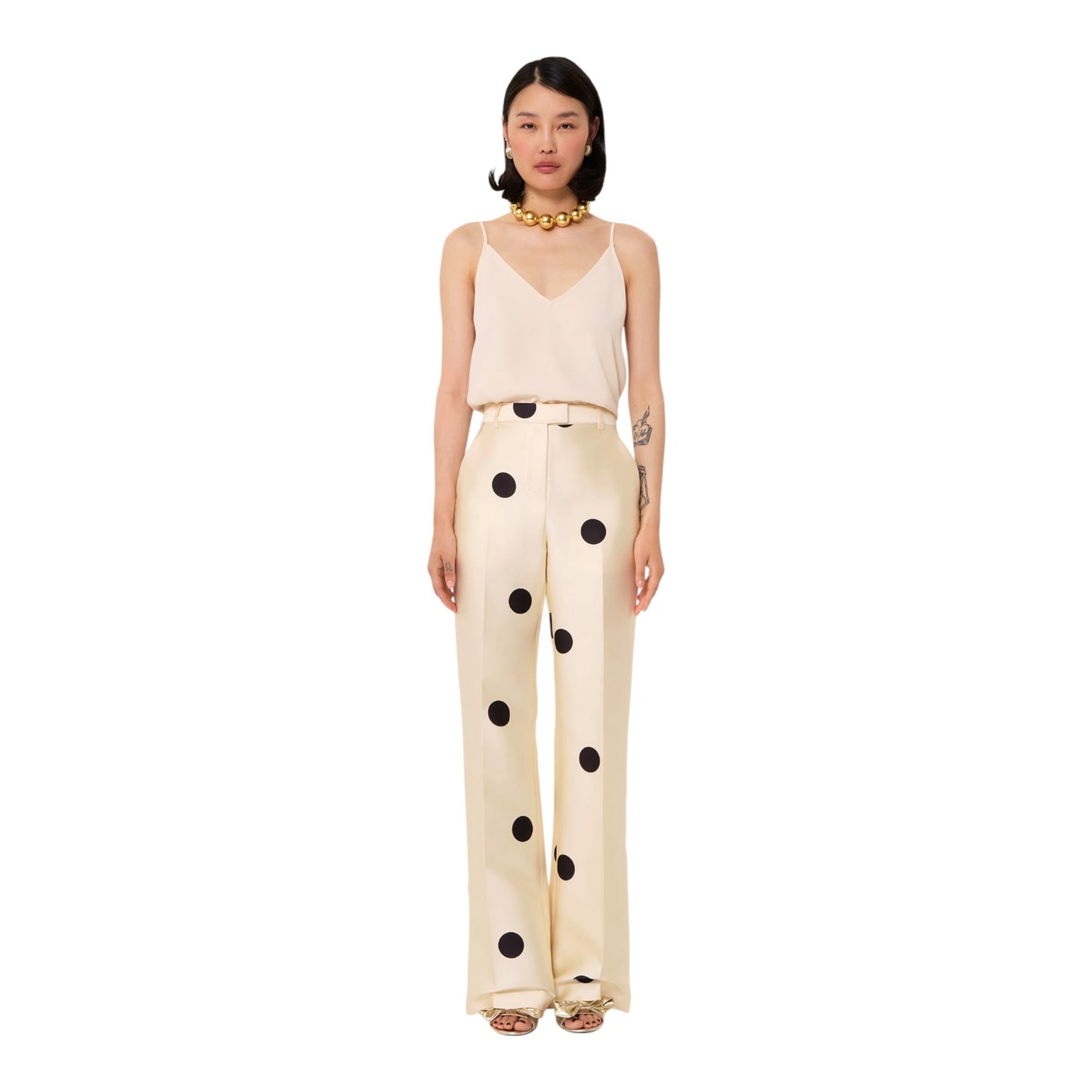 Tara Jarmon Ecru Polka Dot Two Piece - 10/12