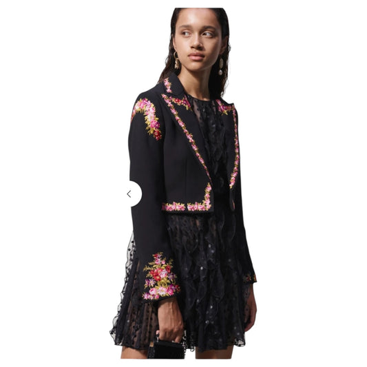 Giambattista Valli x H&M Black Cropped Embroidered Jacket - 12