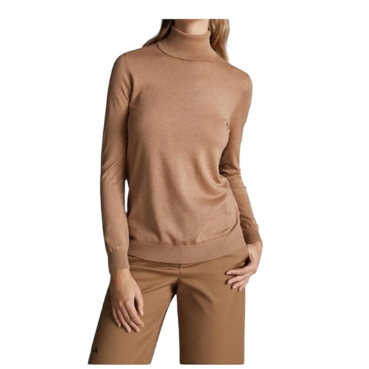 Massimo Dutti Wool and Silk Camel Sweater - 10