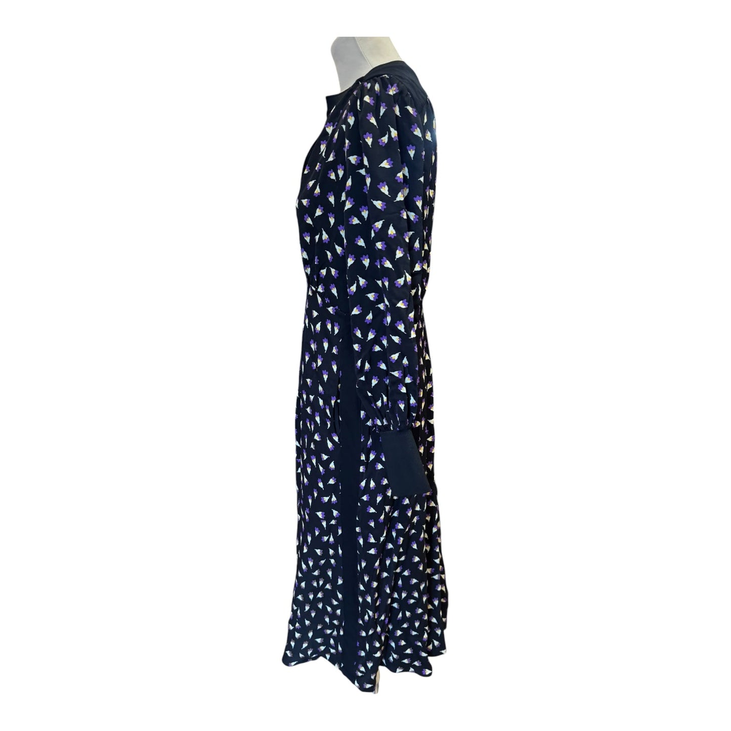 Me + Em Black and Purple Midi Dress - 14