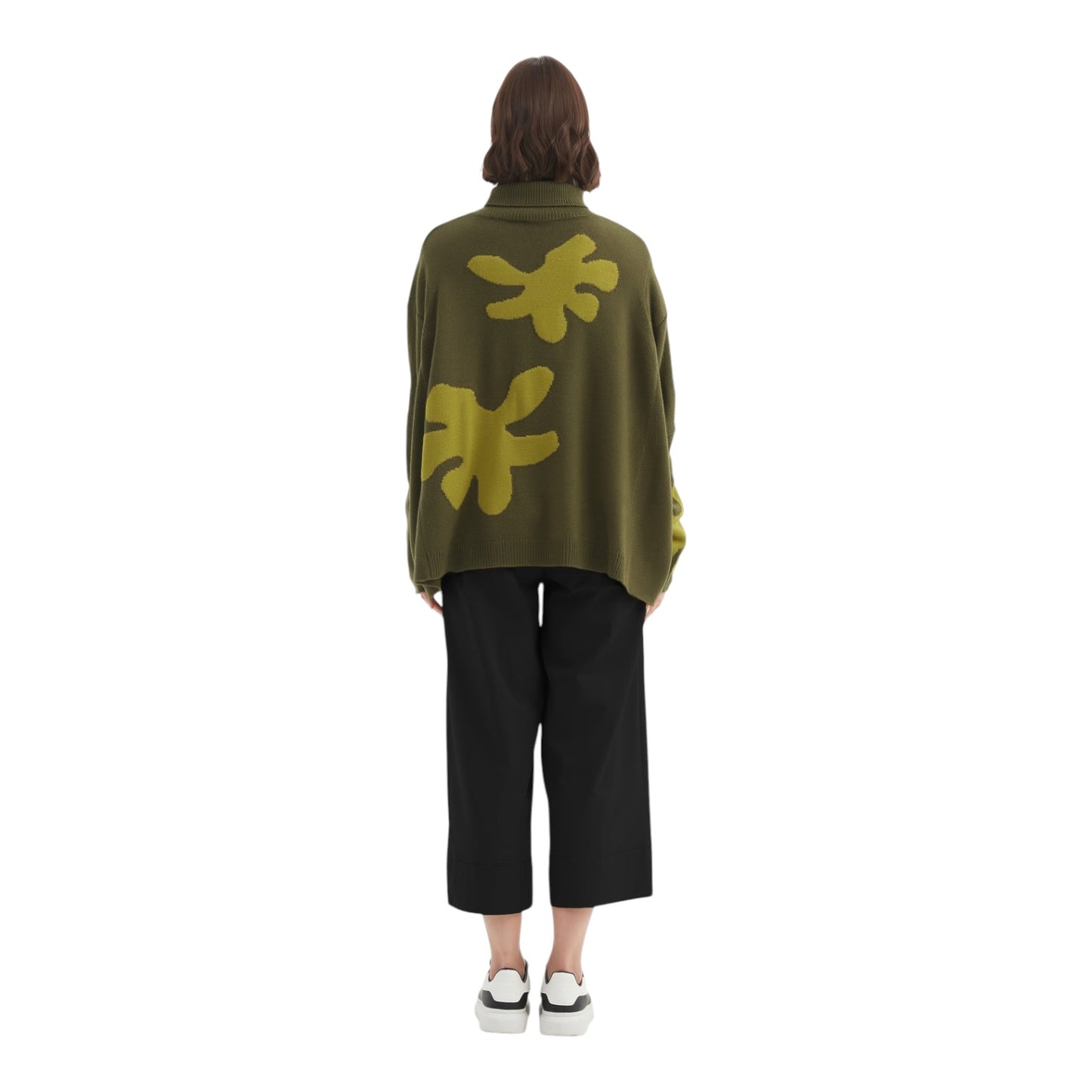 Tirelli Khaki Splatter Print Knit - 12/14