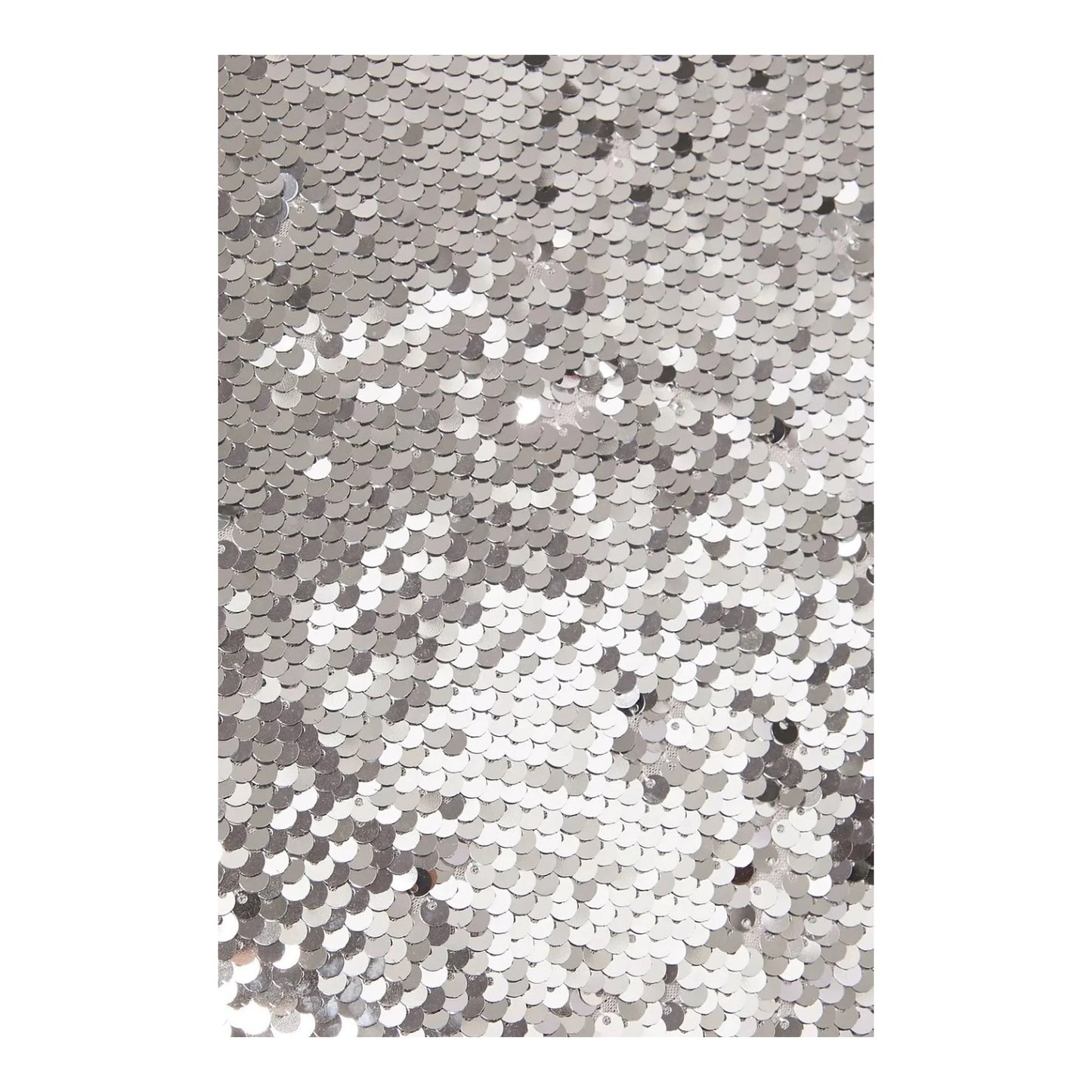 Ganni Silver Sequin Knee Length Shirt - 10